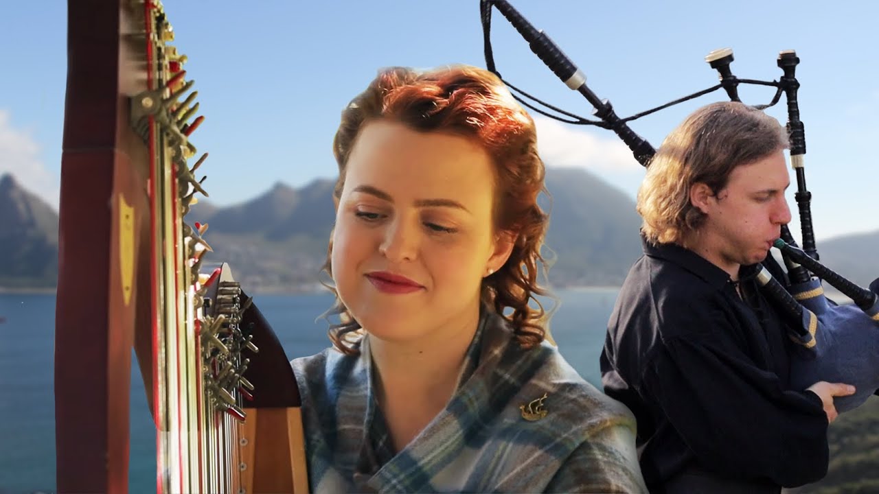 Skye Boat Song (Outlander) - bagpipes and HARP