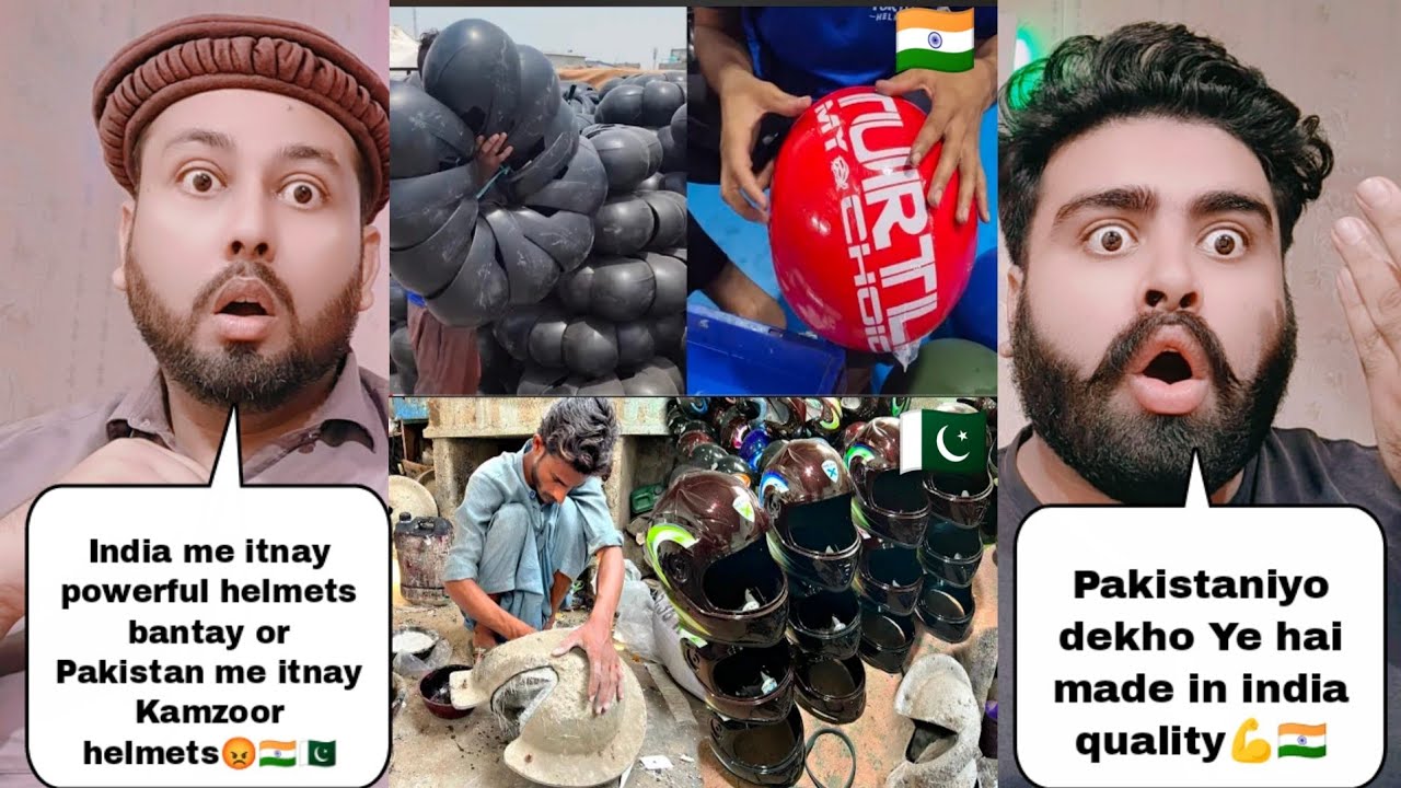India Helmet Making Process Vs Pakistan Helmet Making Process 