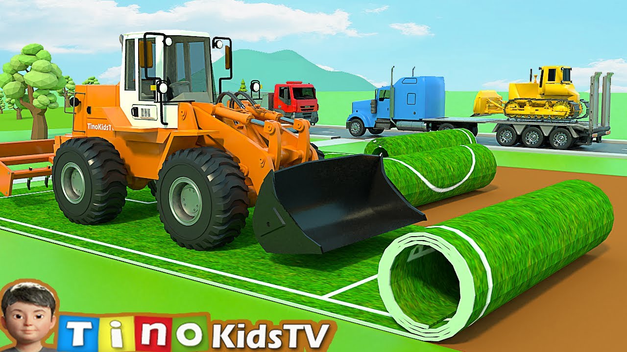 Construction Machine Trucks for Kids 🚧 Sports Playground Construction for Children