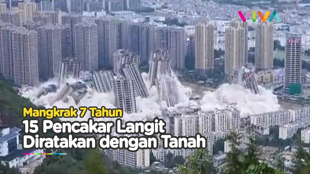 Detik-detik Belasan Gedung di China Rata dengan Tanah