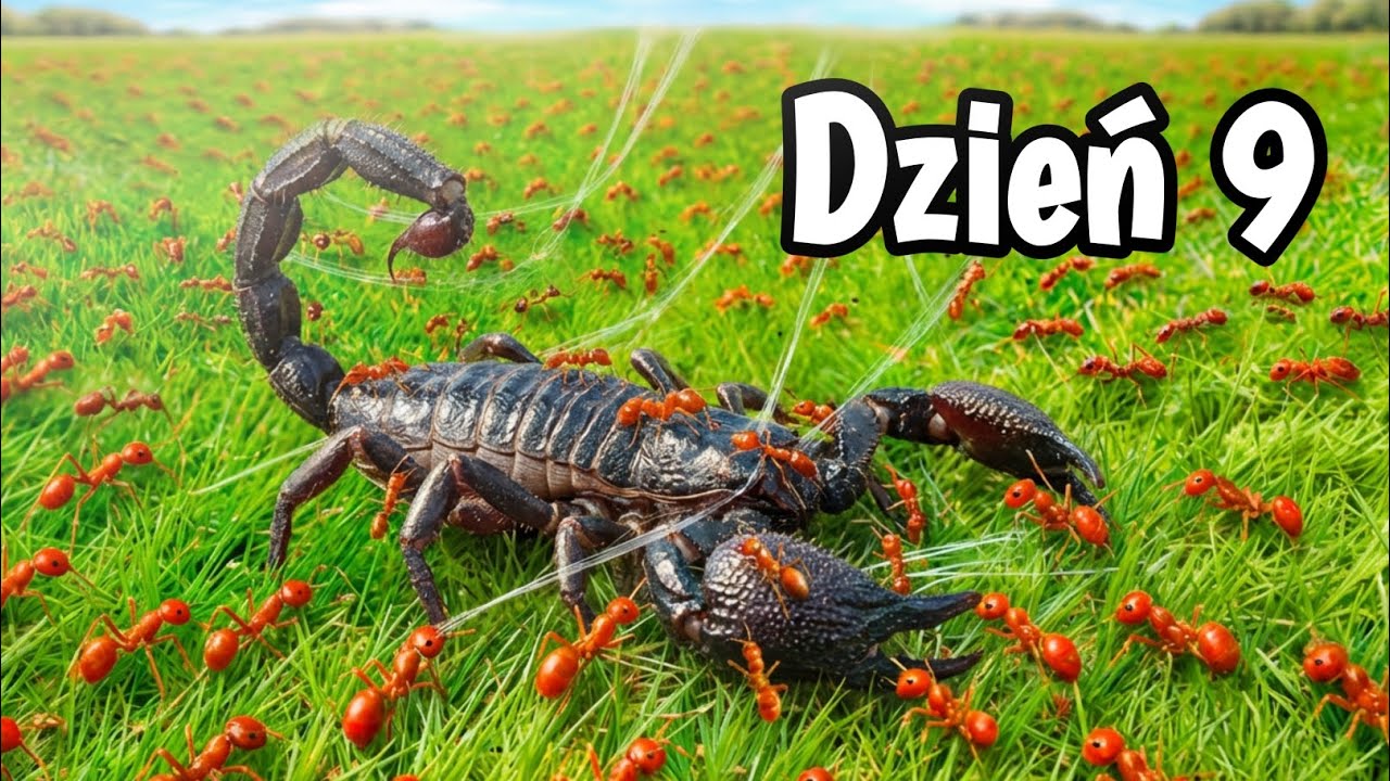 1000 mrówek spotkałi śmiertelnie niebezpieczna ofiara Scorpiona.