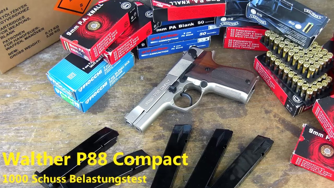 Walther P88 Compact Schreckschuss 1000 Schuss Belastungstest