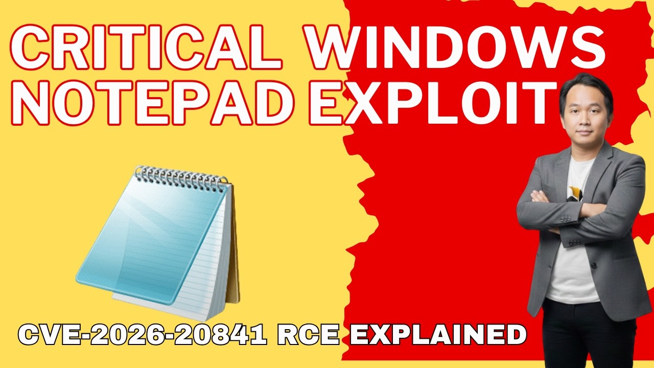 CRITICAL Windows Notepad Exploit! CVE-2026-20841 RCE Explained!
