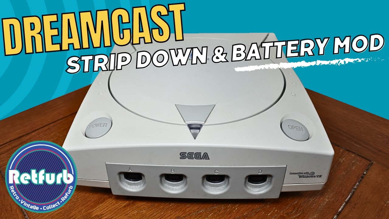 Sega Dreamcast Mod - Battery, Fuse & Capacitor Mod Replacement - Retfurb Vintage Refurb