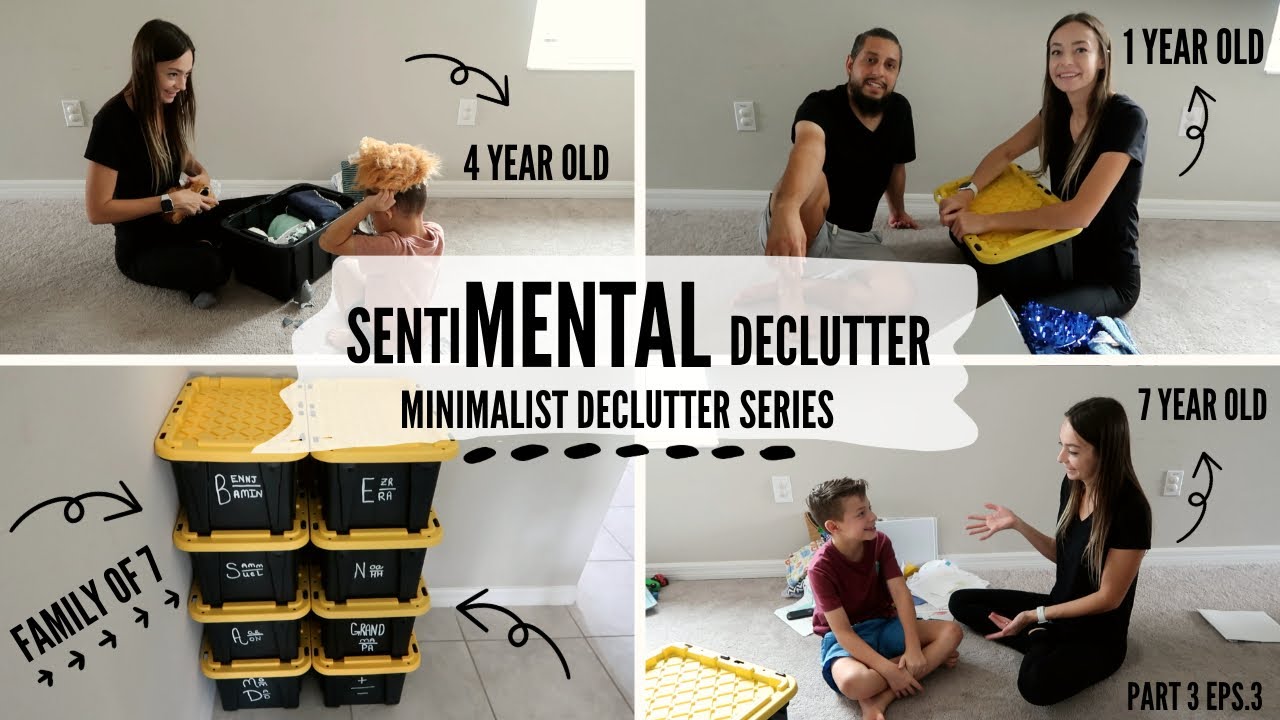 Minimalist Declutter Series Part 3 Eps 3 | Decluttering With Kids | Sentimental Items | #minimalist