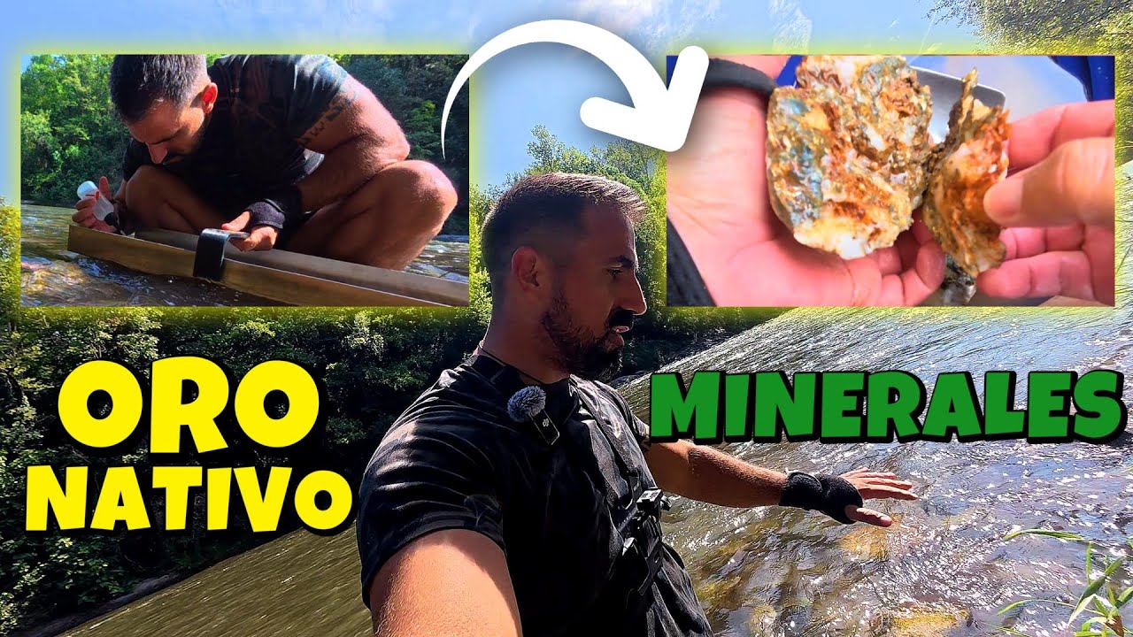 Buscando ORO en el río de montaña y encuentro minerales increíbles ⛏️💎