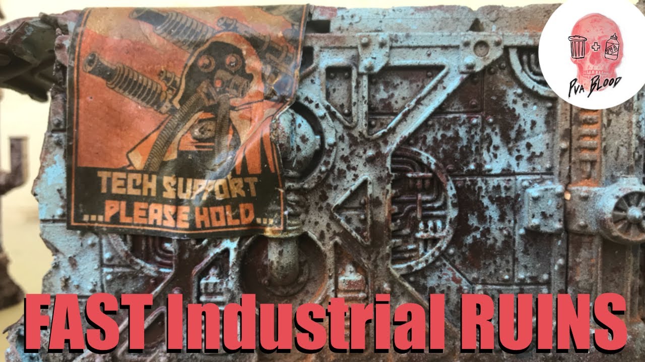 SPEED PAINT RUINED INDUSTRIAL TERRAIN: Painting the COBALT FOUNDRY by Archon Studio. Better than GW?