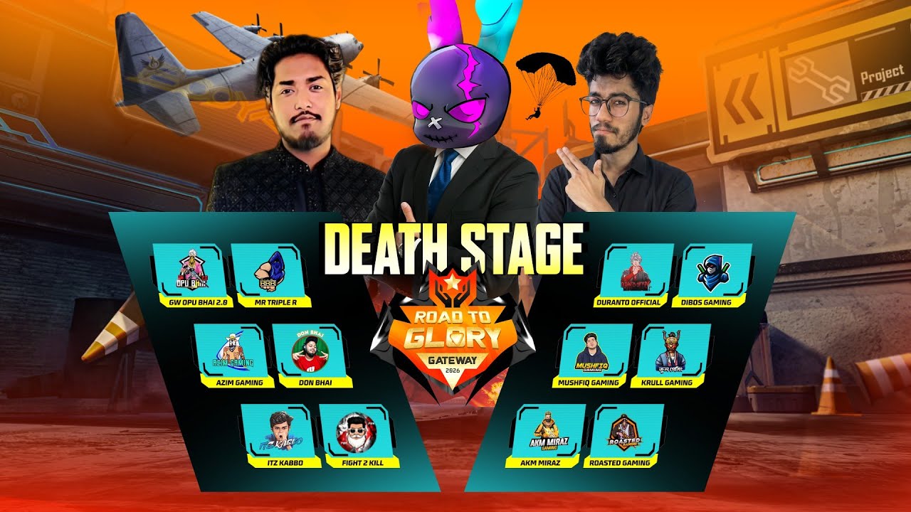 [🔴LIVE] ROAD TO GLORY GATEWAY 2026 | DEATH STAGE | FREE FIRE @MrTripleR @ItzKabbo @KrullGamingYT 