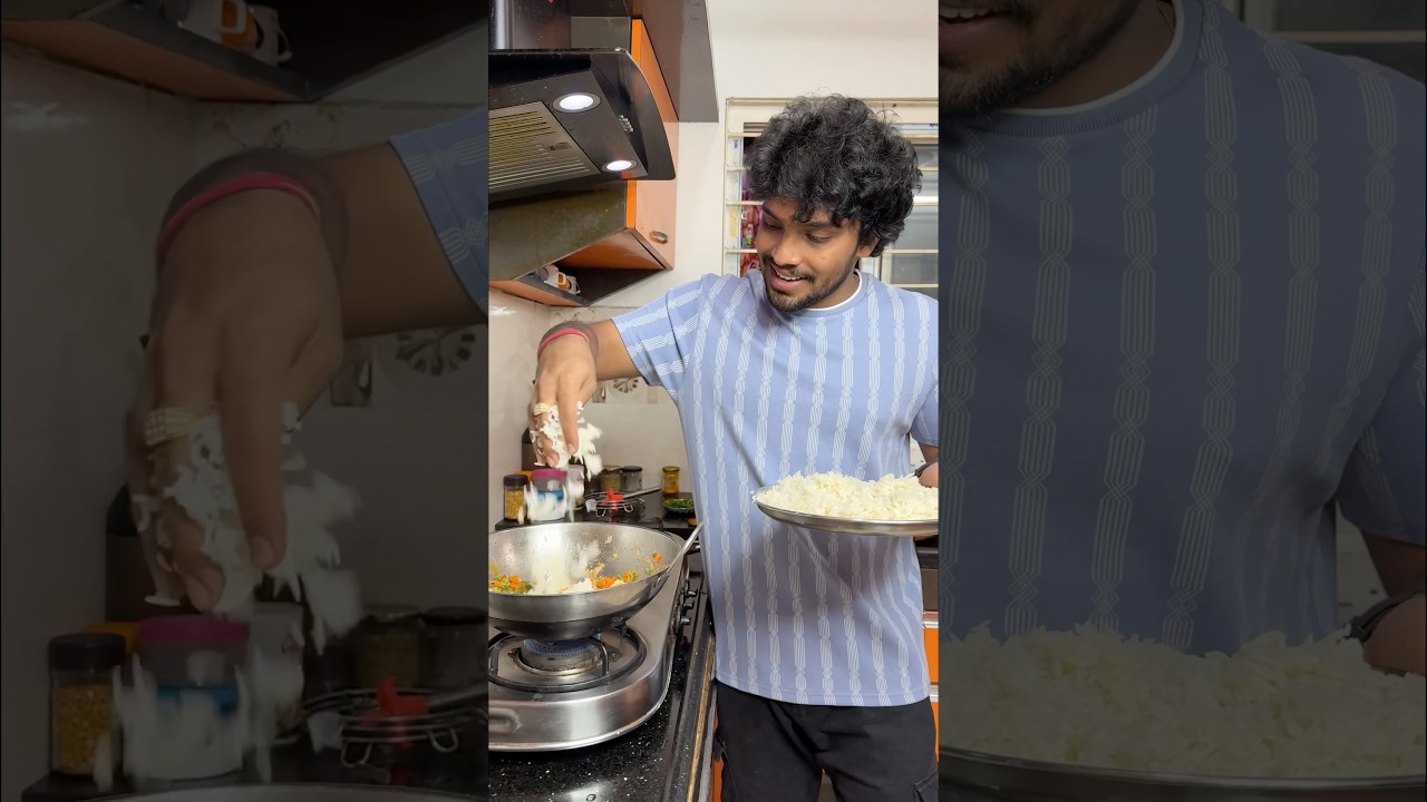 Simple veg fried rice😋 #shorts #thefoodclub182