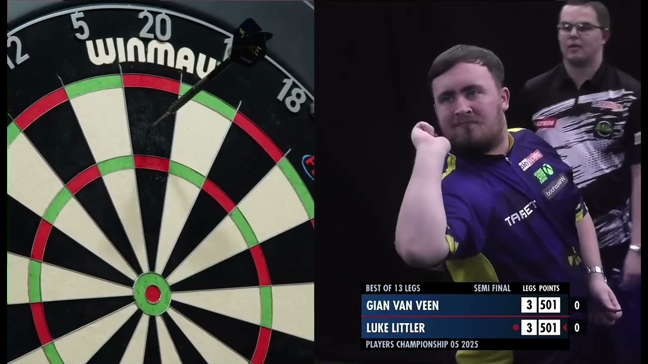 THE STREAK ENDS | Luke Littler vs Gian Van Veen | Semi Final Players Championship 5 2025 🎯
