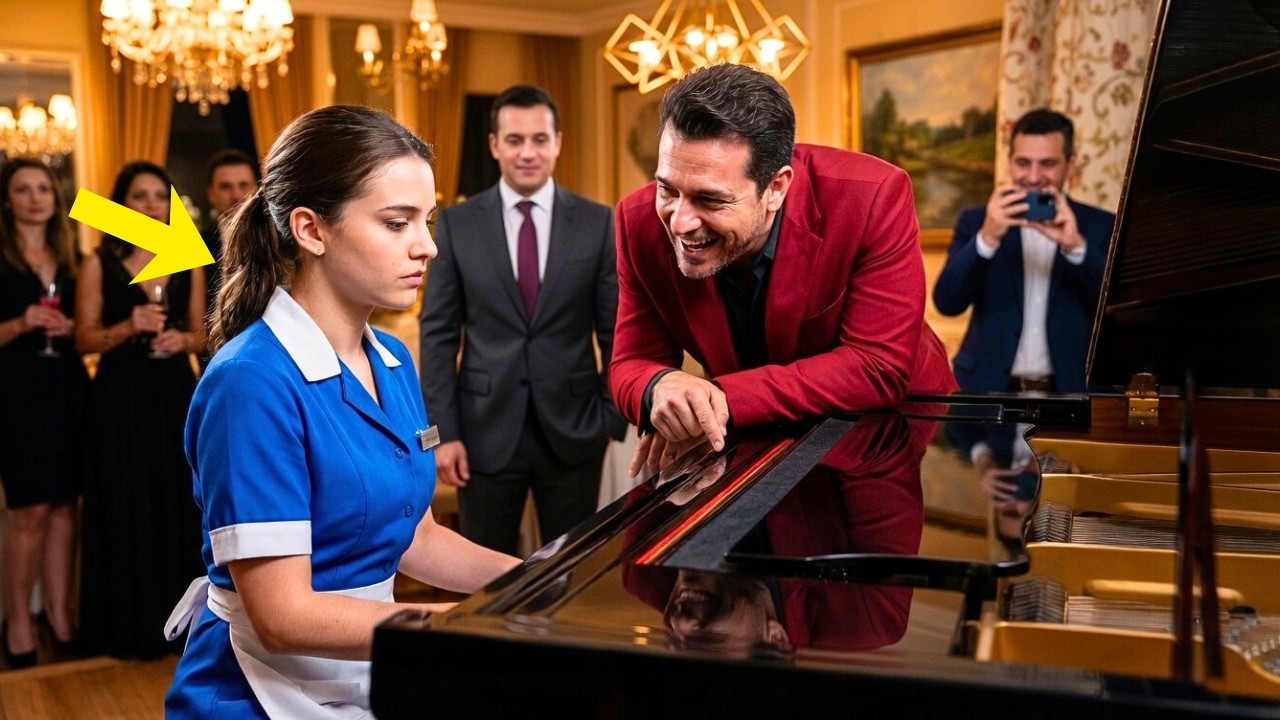 O EMPRESÁRIO RIU E DESAFIOU A GARÇONETE A TOCAR NO PIANO… E O RESTAURANTE TODO FICOU EM SILÊNCIO