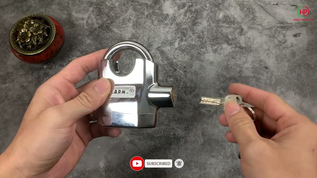 Ổ khóa chống trộm có còi hú K-8325A Inox