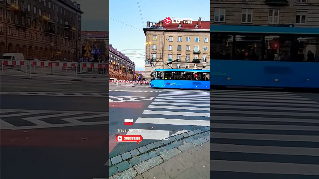 Arkady capitol junction Wroclaw Poland, MPK city Trams 🇵🇱 