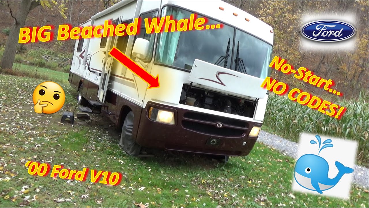 BIG Beached Whale?! (Ford V10 Motorhome: No-Start...No Codes?)