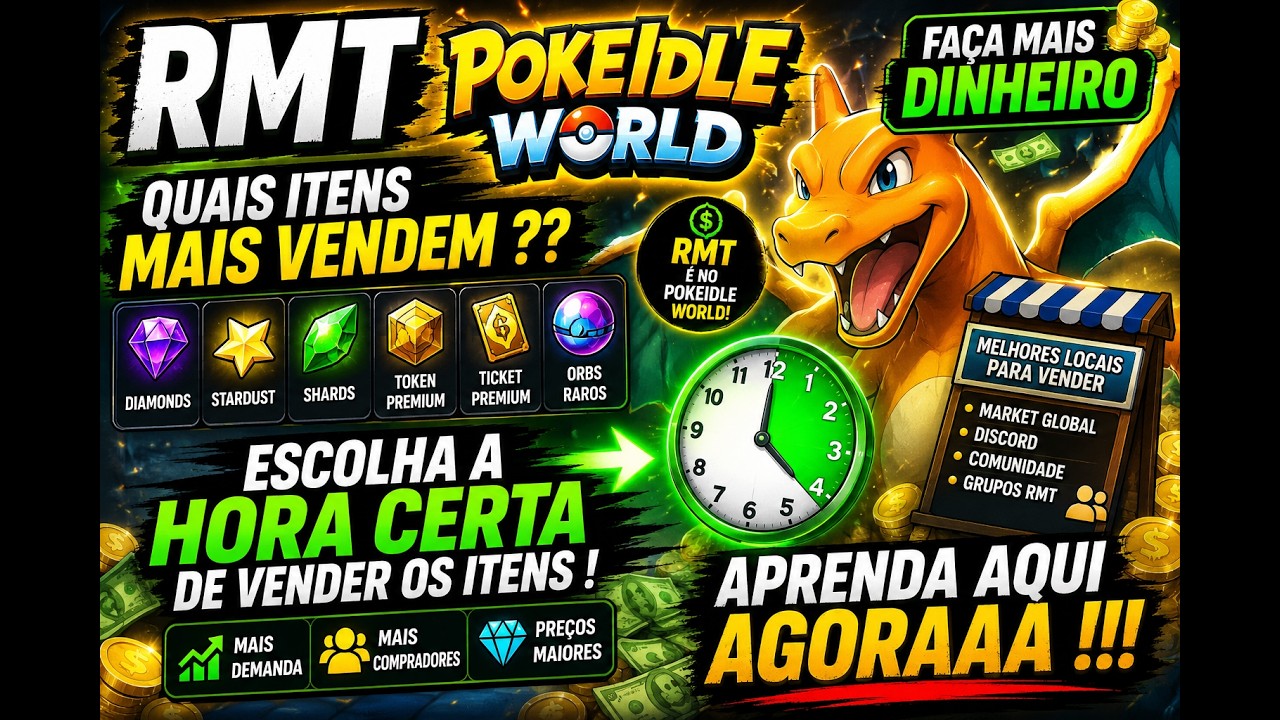 POKE IDLE WORLD : RMT AINDA VALE A PENA !!! QUAIS ITENS MAIS VENDEM ?