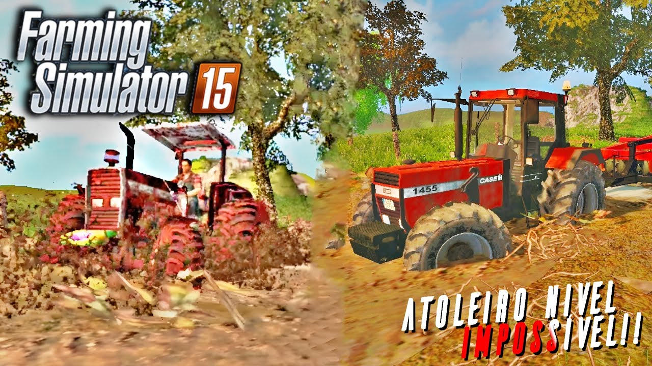 ATOLEIRO NÍVEL IMPOSSÍVEL DESAFIO QUAL TRATOR PASSA MAIS RÁPIDO!?! EP1 FARMING SIMULATOR 15