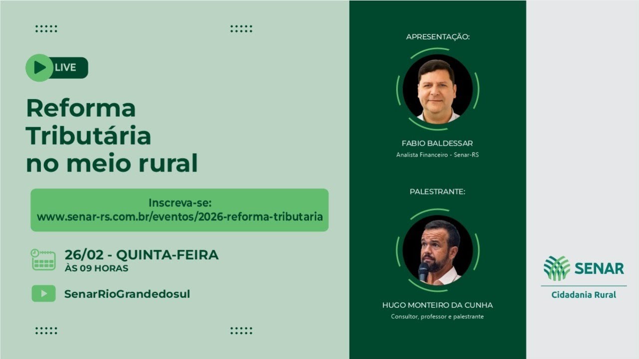 Palestra Virtual Reforma Tributária no meio Rural