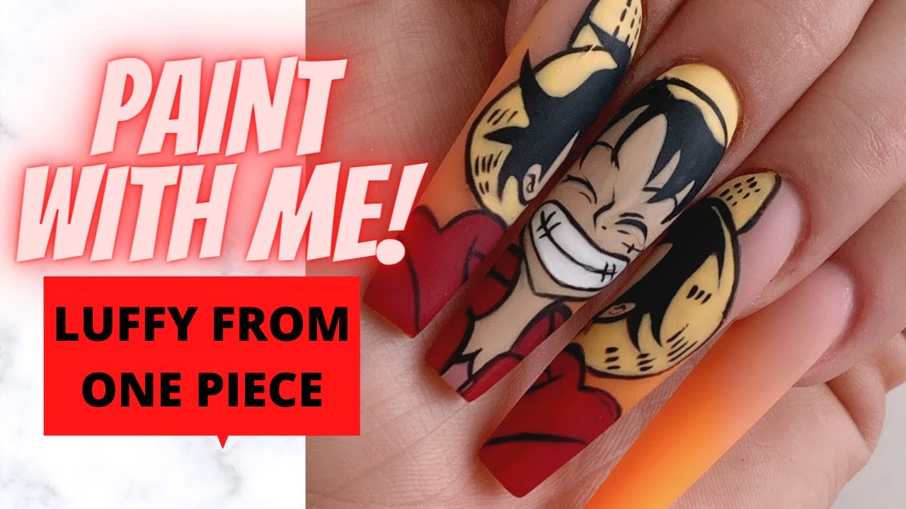WATCH ME PAINT// luffy from one piece using gel polish!