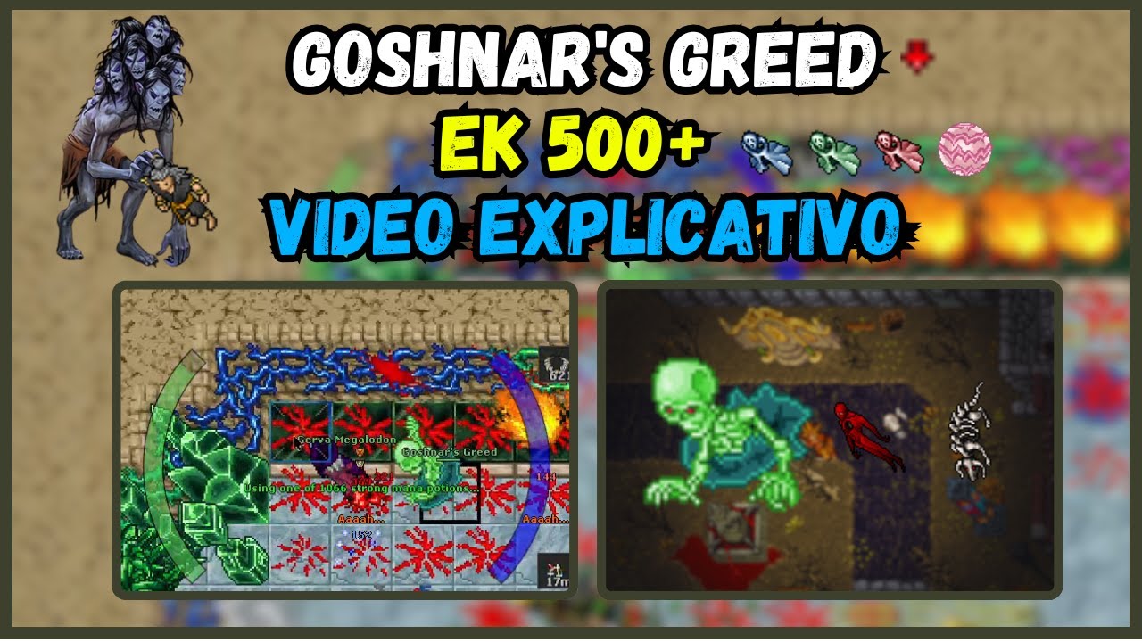 Como Fazer o Segundo boss da Soul War | Goshnar's Greed | EK 500+ | Vídeo Explicativo | TIBIA