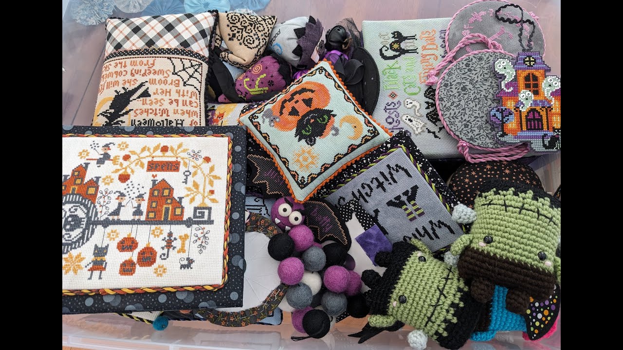 Flosstube Extra: Halloween Cross Stitch Finishes Parade
