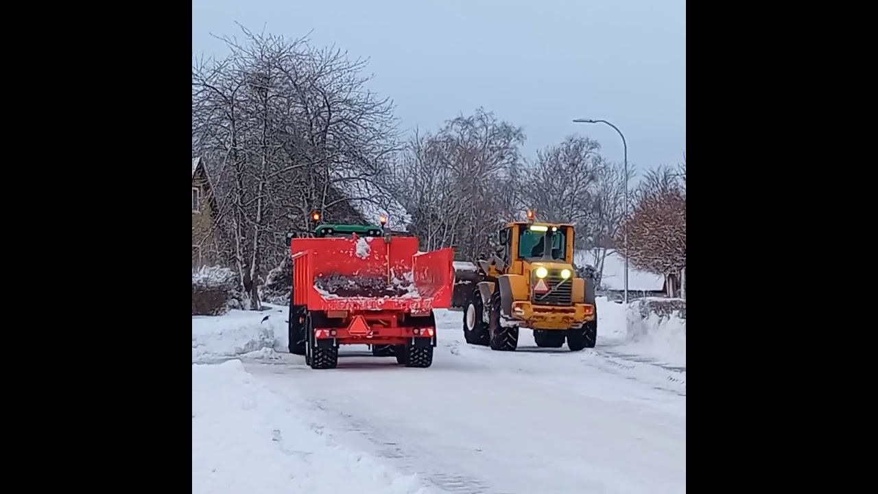 snöröjning i sankt Olof 6 januari 2024