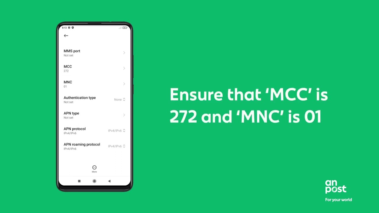 An Post Mobile Data Setting Set Up Xiaomi Range