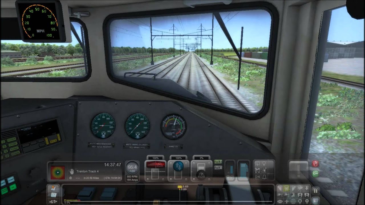 Train Simulator 2015 HD: 2x EMD F125 Spirit Physics w/ 8 Car BiLevel Train Speed Test (117 MPH)