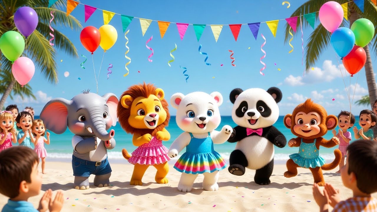 Animal Dance Song 🐘🐒 | Funny Animal Dance & Sounds for Kids | Rhythmic Rhymes For Kids