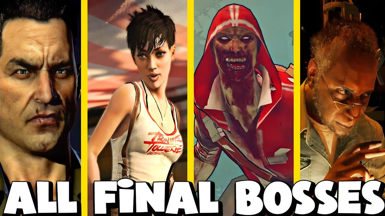 ALL FINAL BOSSES & ENDINGS IN DEAD ISLAND GAMES