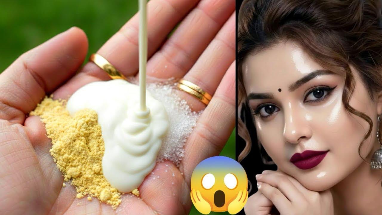 Viral Besan Face Pack 😯 Homemade Face Mask For Glowing Skin #skincare #glowingskin #shortvideo 