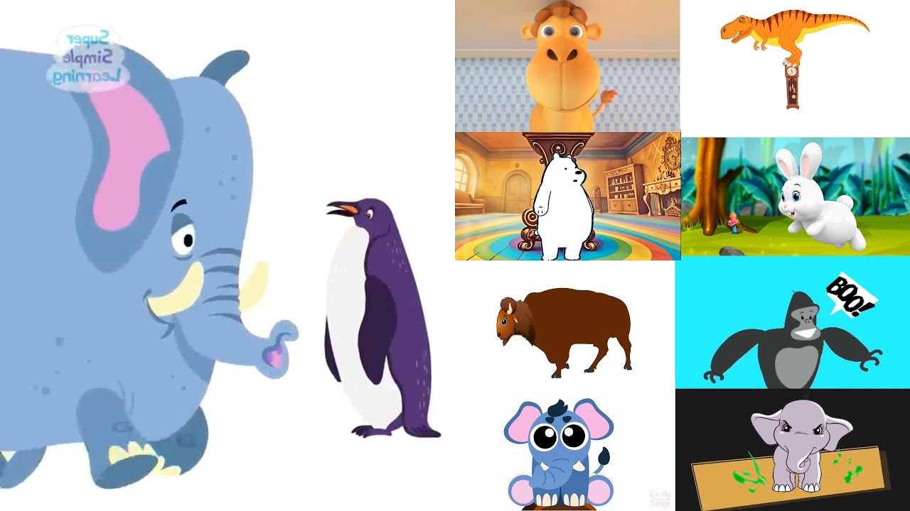 Hickory Dickory Dock || Elephant vs Penguin || Sponsored by: Preview 2 Effects