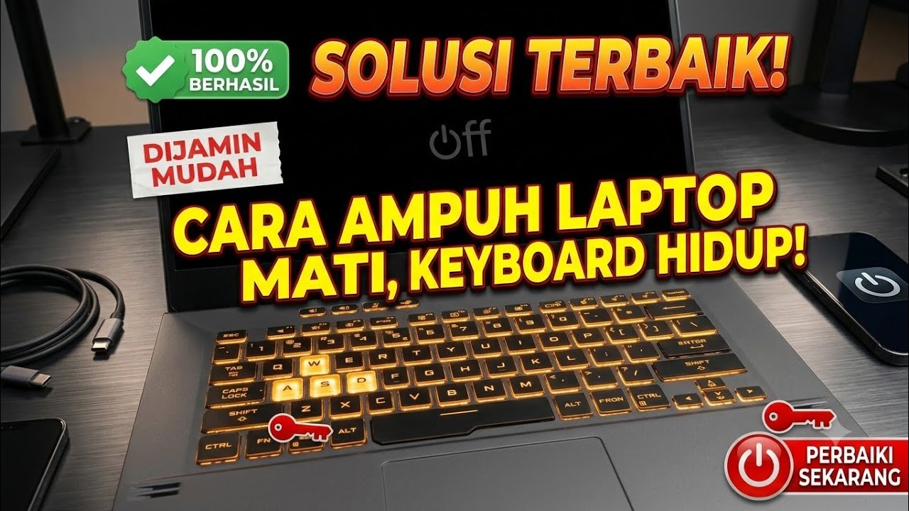 CARA MENGATASI LAPTOP MACET SAAT DIHIDUPKAN (LAMPU POWER DAN LAMPU KEYBOARD HIDUP)⁉️💯 | BISO CHANNEL