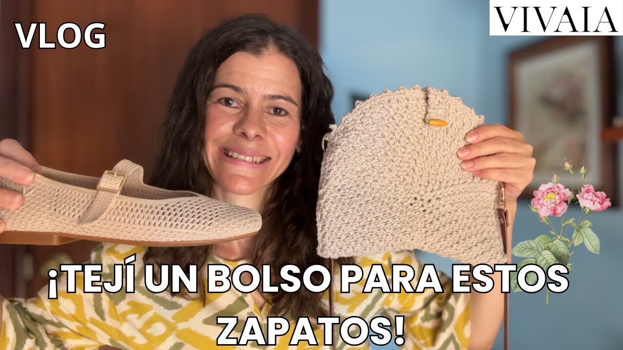 Cómo tejí un bolso a Crochet con un óvalo , todo lo que hice para hacerlo parecido a unos zapatos