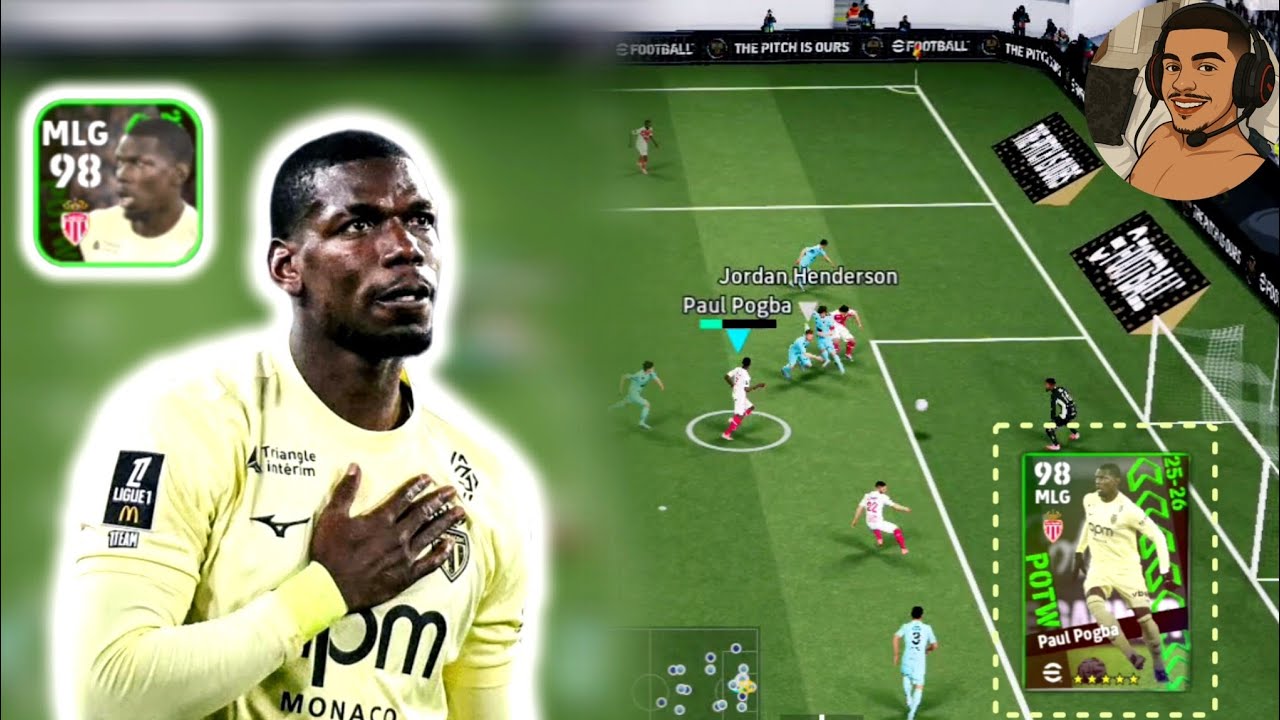 TESTANDO O PAUL POGBA POTW NO EFOOTBALL 2026 MOBILE / GAMEPLAY KKKKKKKKKKKKK 