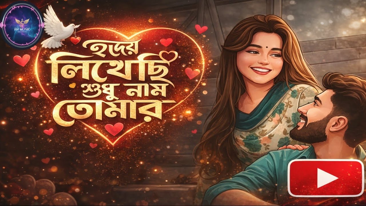 হৃদয়ে লিখেছি শুধু নাম তোমার ❤️ | Hridoye Likhechi Shudhu Naam Tomar | Romantic Bengali Love Song 