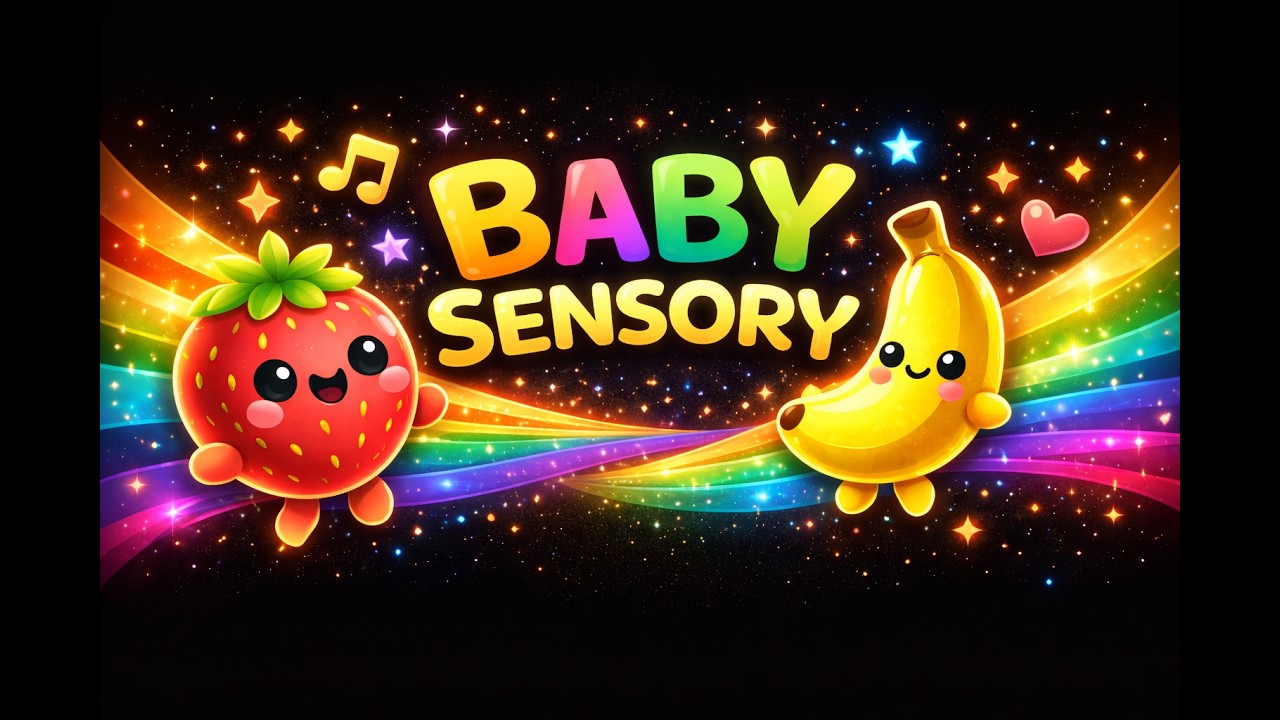 Baby Sensory Video | Dancing Fruit for Babies | High Contrast Visuals
