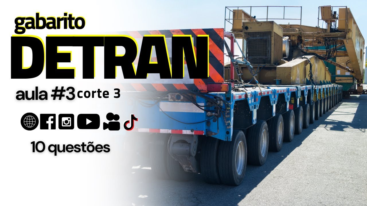 GABARITO DO DETRAN CARGA INDIVISÍVEL, Corte 3 #aula 3