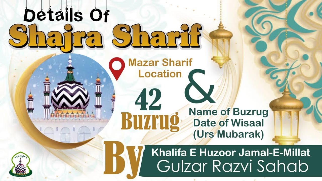 Shajra e Qadria Razvia || Details of Buzrug || Mazar Location || Shajra Silsillah Qadria Razviya