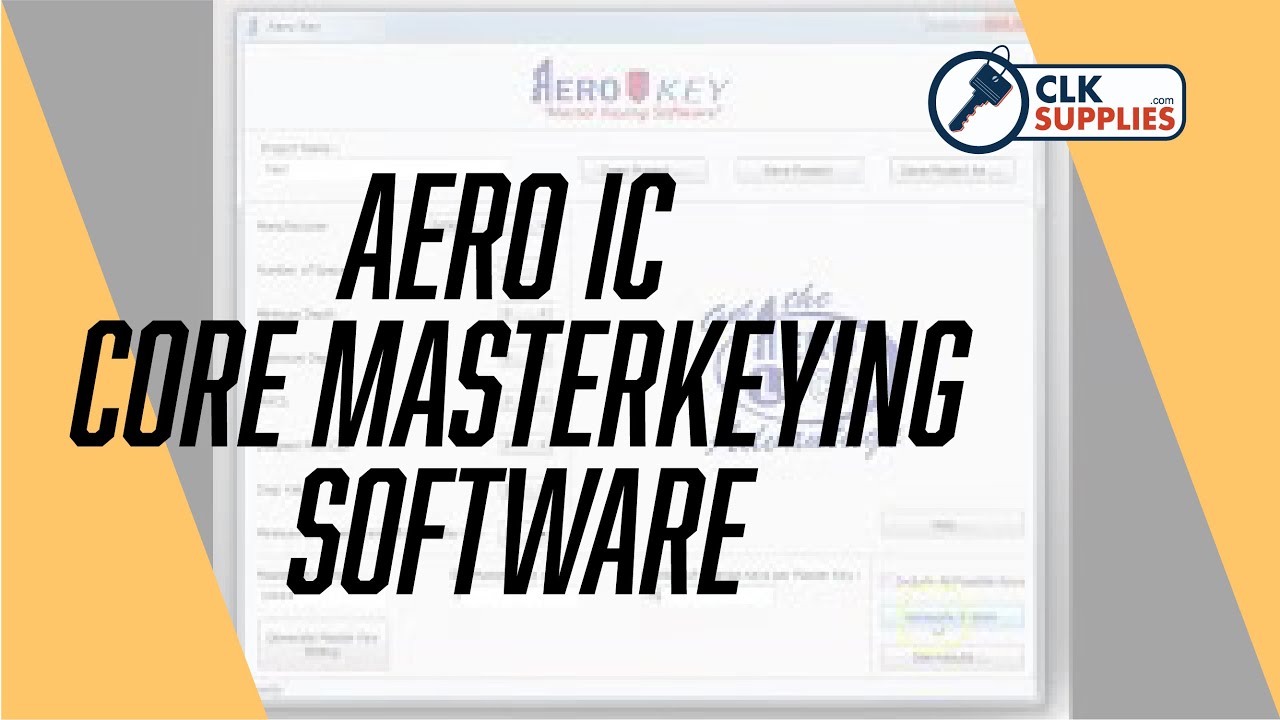 Aero IC Core Masterkeying Software For SFIC A-2,A-3 And A-4