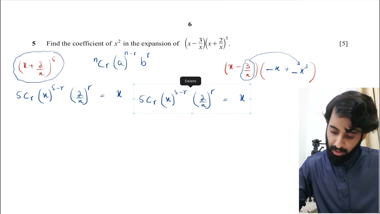 O level Add Math - Binomial Theorem - Past Paper Question