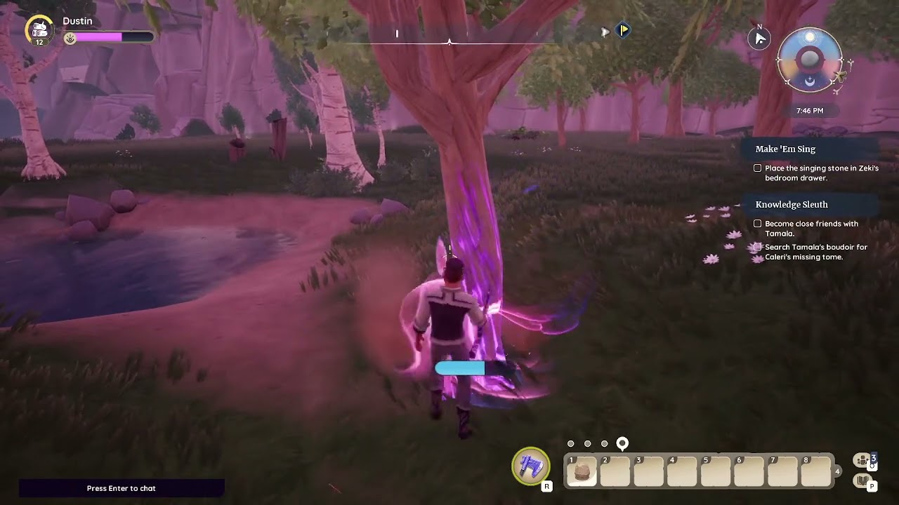 Palia - How to chop a flow tree solo with animation cancelling