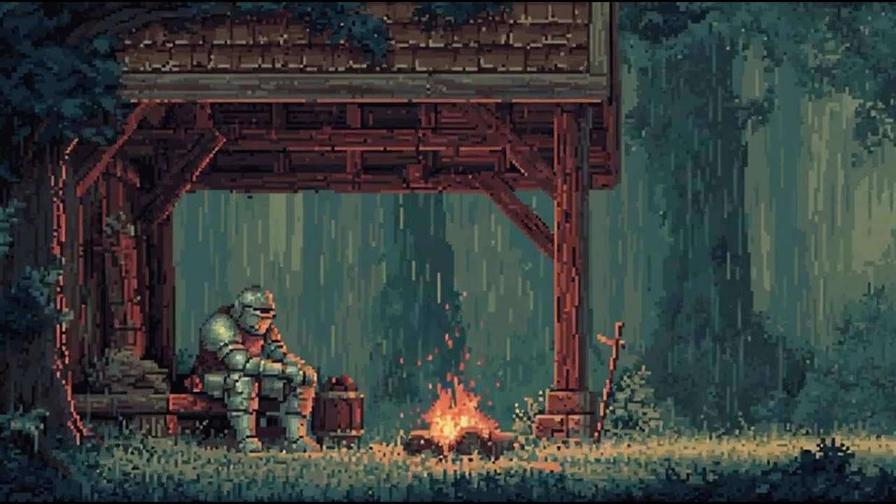 Rest here, traveler… The rain can’t reach the fire
