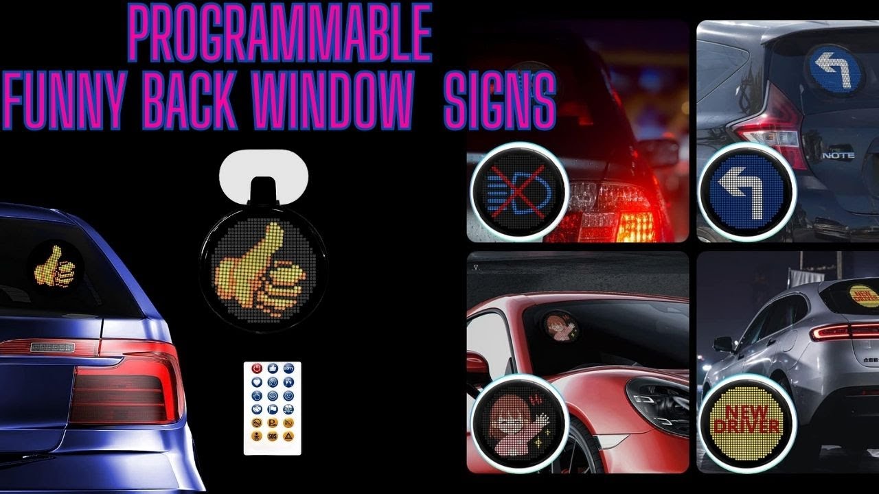 Car Rear Window Programmable LED Emoticon  Display