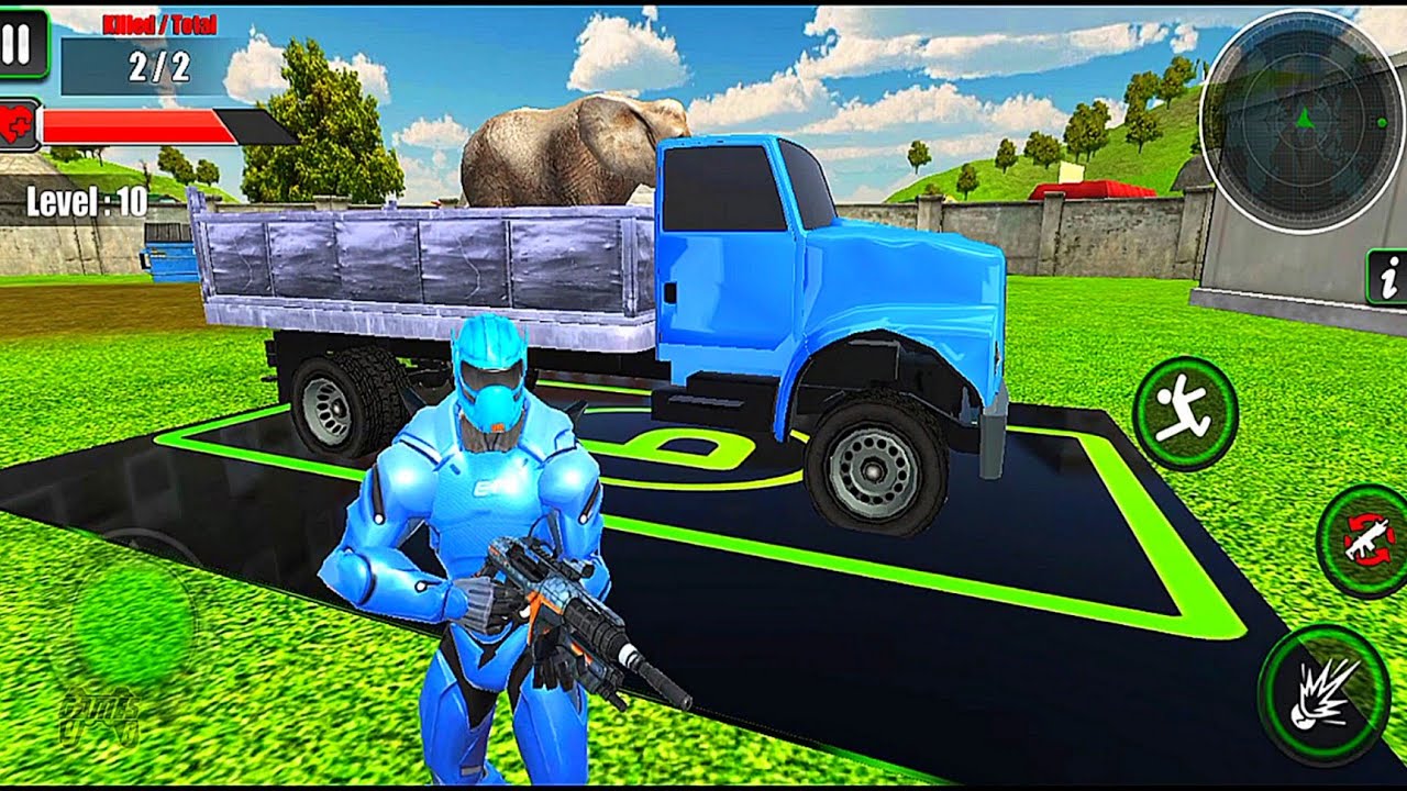 Police Robot Animals Rescue: Animals Rescue And Shooting Enemies Game #2 - Android Gameplay
