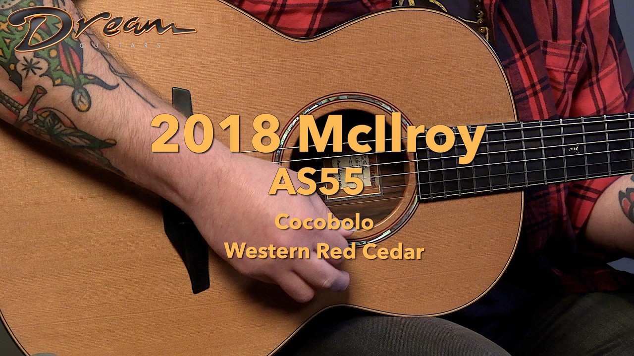 Dream Guitars - 2018 McIlroy AS55, Cocobolo & Western Red Cedar #guitardemo #guitar #guitarreview