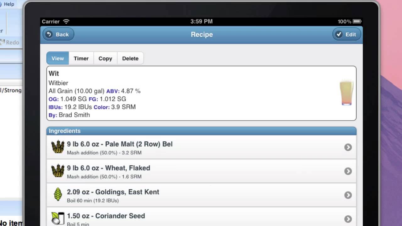Transferring Equipment Profiles and Ingredients from BeerSmith Desktop to Mobile App