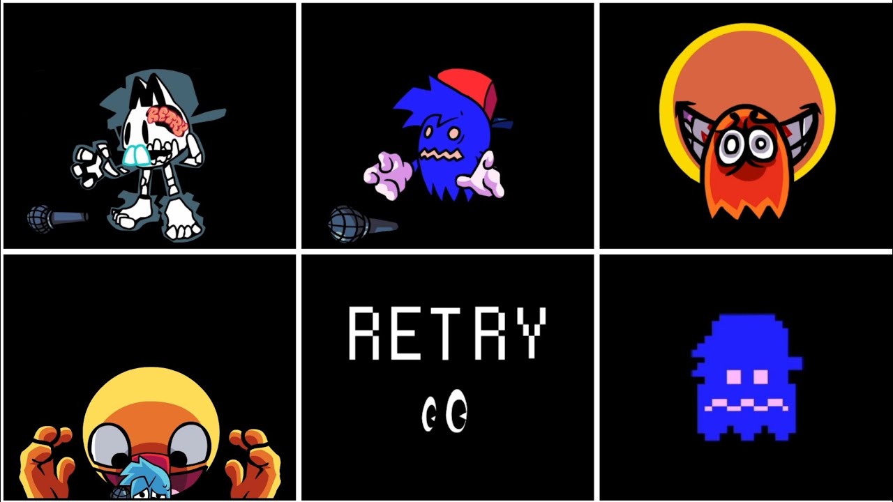 FNF - VS Pac-Man (1.5 UPDATE) - All Game Over Screen Animations