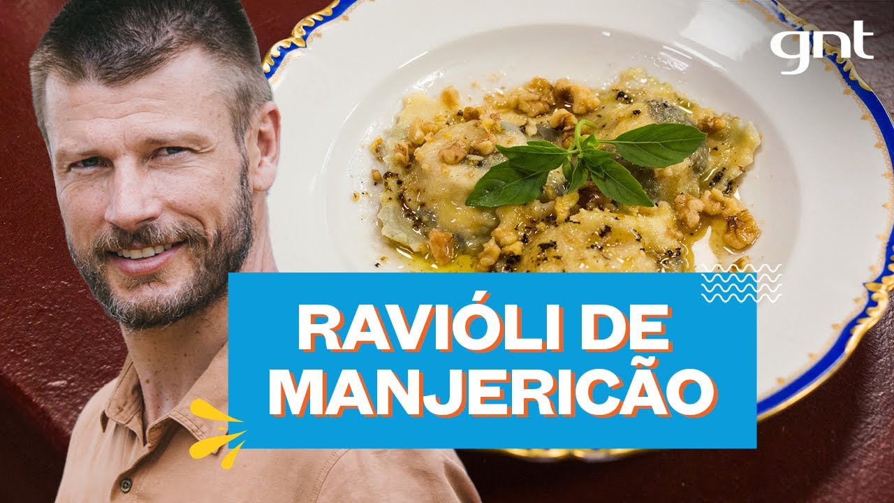 Ravióli com massa manjericão recheado com ricota e nozes | Rodrigo Hilbert | Bem Juntinhos