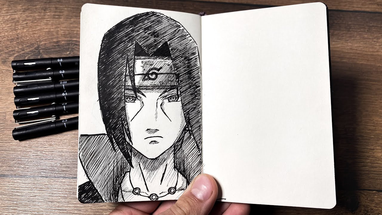 [ASMR] Drawing ITACHI UCHIHA 🥶👁 (Real Time) - Naruto Shippuden