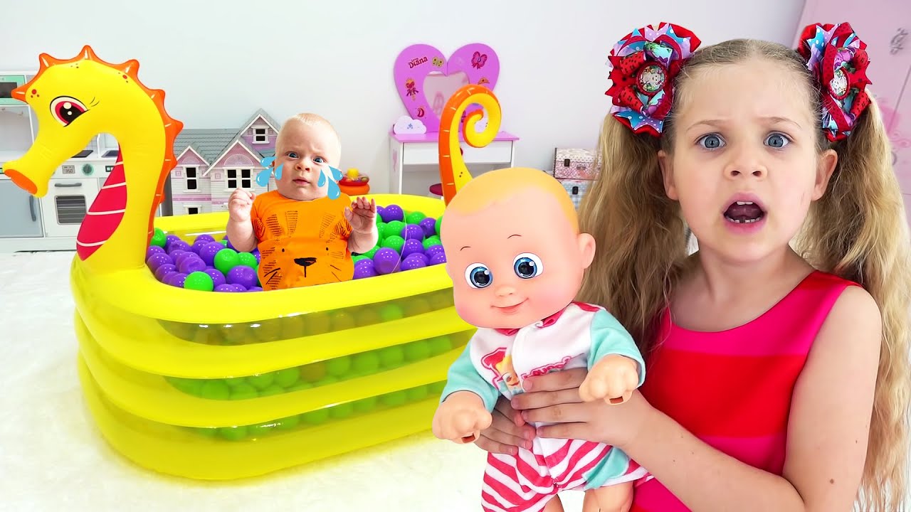 Diana y su hermano pequeño Oliver - cuentos para niños